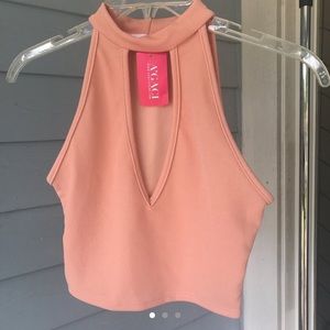 Blush crop top